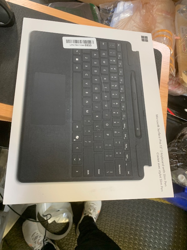 Photo 1 of Microsoft Surface Slim Pen (2nd Edition) and Pro Keyboard for Pro (11th Edition), 9, and 8 Black