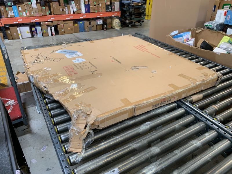 Photo 1 of BEAUTYPEAK 48 Inch Round Mirror, Metal Frame Circle Mirror, Wall Mounted for Entryway, Bathroom, Vanity, Living Room, Gold