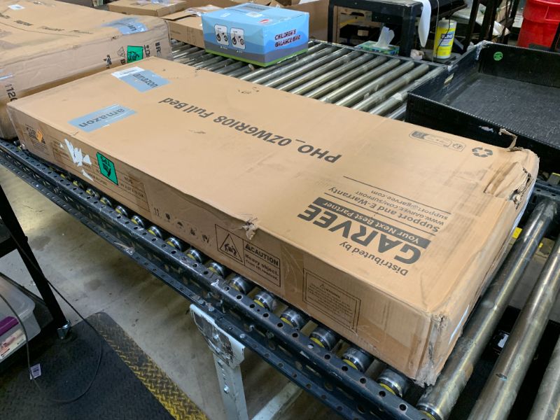 Photo 1 of IDEALHOUSE Full Size Bed Frame with LED Lights, Floating Platform Bed with Velvet Upholstered Storage Headboard, No Box Spring Needed, Noise Free, Easy Assembly