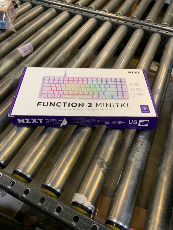 Photo 1 of NZXT Function 2 MiniTKL Wired Tenkeyless Optical Gaming Keyboard - 8K Polling Rate - Linear Optical Switches - Adjustable Actuation - Double-Shot PBT Keycaps - RGB - Hot-Swappable - White