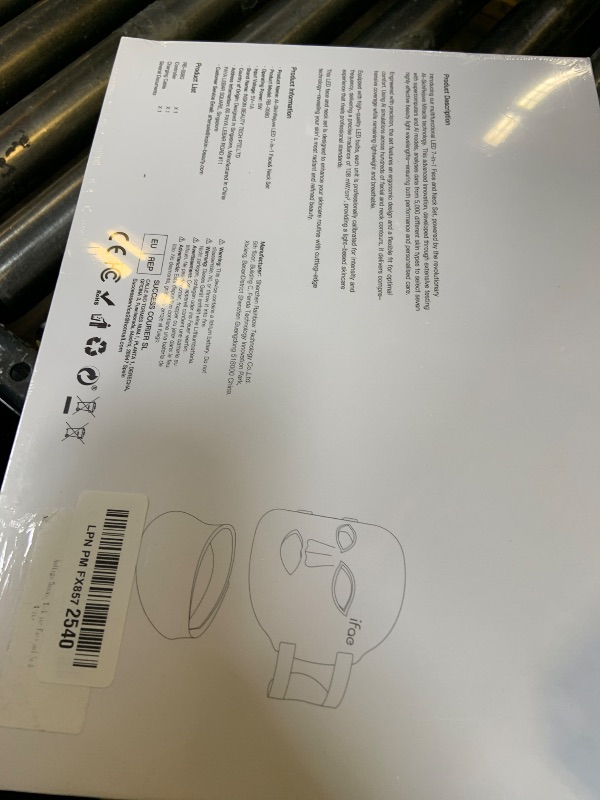 Photo 1 of Red Light Therapy Mask for Face and Neck, 7 Colors with NIR Led Face Mask Light Therapy with Eye Protection and Remote, Rechargeable Ergonomic Design for True Anti-Aging Skincare at Home White