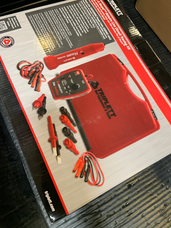 Photo 1 of Triplett 3388 Fox & Hound HotWire Live Wire Tone and Probe Wire Tracing Kit with Adjustable Sensitivity - Traces Wires from 0 ~ 250 VAC and up to 1000 ft,Black