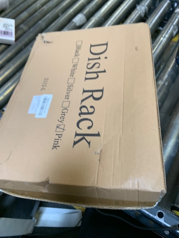 Photo 1 of SNTD Dish Drying Rack - Extendable Dish Rack, Large Sink Drying Dish Drainer for Kitchen Counter, Stainless Steel Dish Strainer with Utensil Holder (Pink)