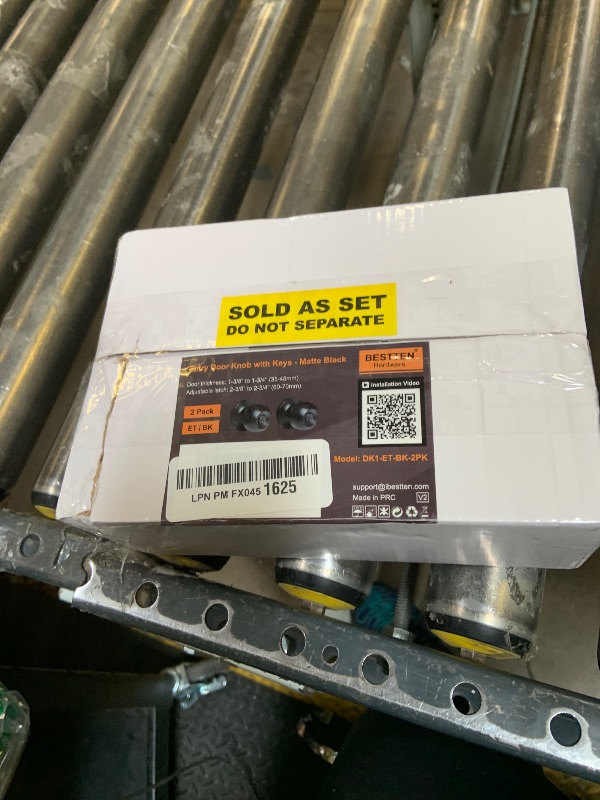 Photo 1 of [2 Pack] BESTTEN Keyed Entry Door Knob, Entrance Door Lock, Keyed Different, Standard Ball, Matte Black