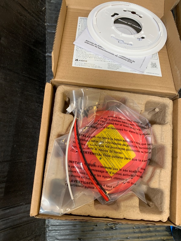 Photo 1 of Kidde  And Carbon Monoxide Detector, Hardwired with 10-Year Battery Backup, LED Status Lights, Interconnected, 85 dB Alarm, 5 inches, 30CUA10, 1 Pack