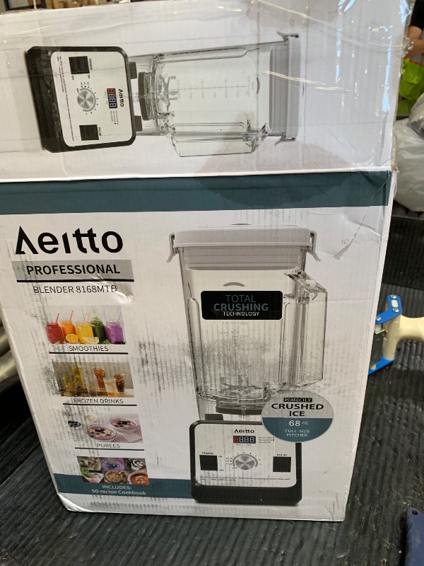 Photo 1 of Aeitto Blender for Kitchen, 68 Oz Large Capacity Professional Countertop Blender, 1500-Watt Smoothie Blender for Ice Crush, Frozen Drinks, Silver