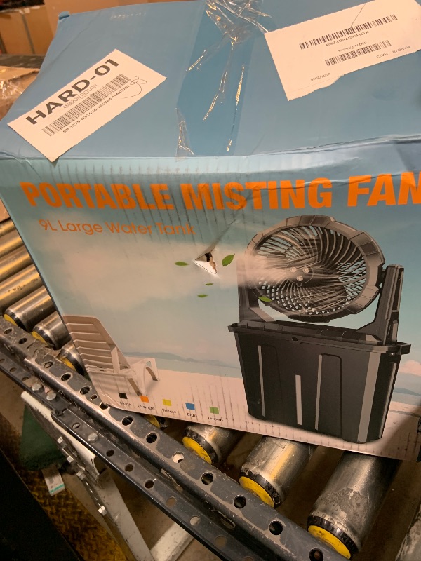 Photo 1 of Ausic Portable Misting Fan - 9L Bucket, 10-inch Outdoor Cooling Fans for Patios/Camping/Beach/Golf etc., 30000mAh USB Rechargeable Battery Powered Floor Water Fan, 3 Strong Winds, 3 Spray Mister