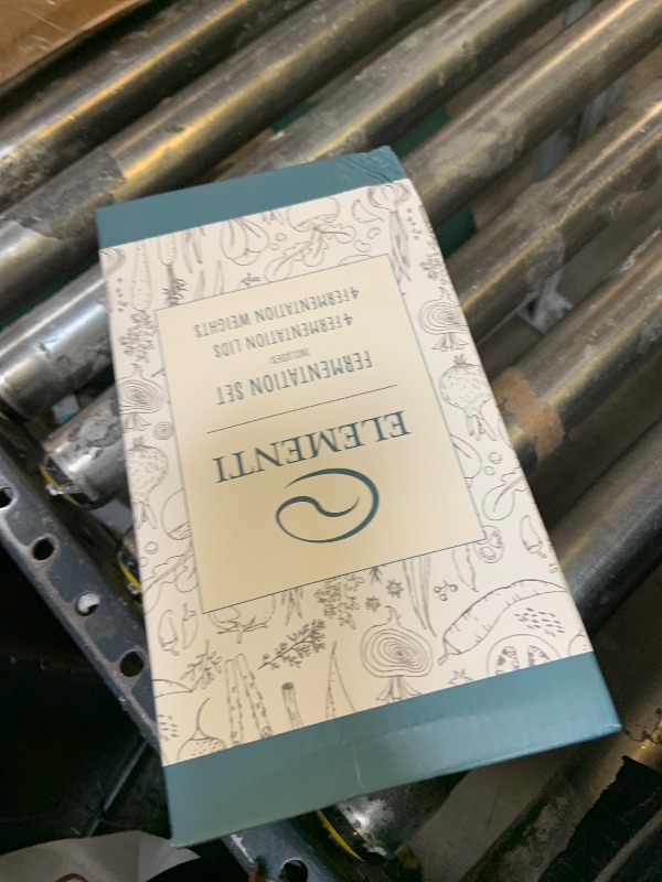 Photo 1 of Elementi Mason Jar Fermentation Kit - 8 Pieces Glass Fermenting Weights & Wide Mouth Mason Jar Fermentation Lids - Sauerkraut, Kimchi & Pickling Kit - Airlocks for Fermenting