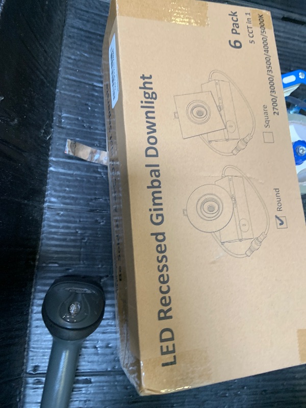 Photo 1 of POPANU Premium Canless Recessed Gimbal Downlight Rotatable-Spotlight 5 CCT 3 Inch Eyeball Ceilling Potlight, Dimmable Recessed Lights Fixture with Junction Box, 8W, Oil Rubbed Bronze, 6P