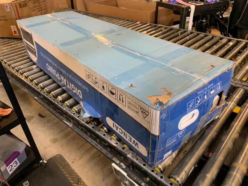 Photo 1 of WENCAI 88 Keys Fully Weighted Digital Piano Keyboard, Hammer Action Upright Electric Piano for Beginner Professional with Semi-Automatic Soft-Close Fallboard, 3 Pedals, White