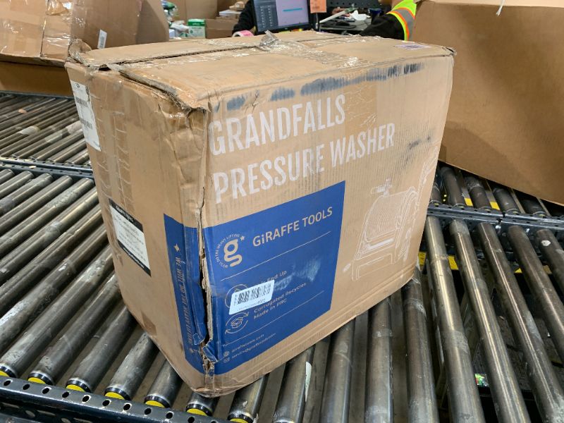 Photo 1 of Giraffe Tools Grandfalls Retractable Pressure Washer Pro, Wall Mount Pressure Washer, Electric Power Washer, Automatic Rewind, Max 2900PSI 2.2GPM, Dark Silver Case with 80ft Pressure Hoses