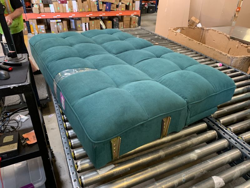 Photo 1 of *****************PARTS********************ERYE 75-Inch Tufted Upholstered Futon Sofabed Linen Loveseat Sofa Bed with Adjustable Backrest and Pillows for for Bedroom Living Room, Modern Convertible Futon Sleeper Bed