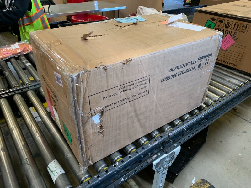 Photo 1 of Fluted Nightstand Set of 2, Bedside Table with Faux Marble-Top, Engineered Wood Side Table with Drawer Open Shelf, Curved Corners, Modern Night Stand for Bedroom, Small Spaces, Natural Oak