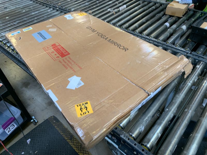 Photo 1 of pertetey Home Gym Mirror, 48X30 Inch(Each)-2Pack Wall Mounted Large Frameless Tempered Glass Mirror, Idea for Gym, Yoga, Bedroom, Dance Studio, Living Room