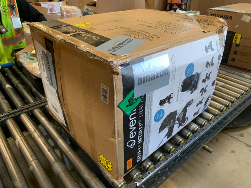 Photo 1 of Evenflo Shyft Intuiti+ Travel System Featuring Revolve180 LiteMax™ NXT Rotating Rear-Facing Lightweight Preemie and Infant Car Seat with SensorySoothe 3-30 lbs. (Dubhan Black)