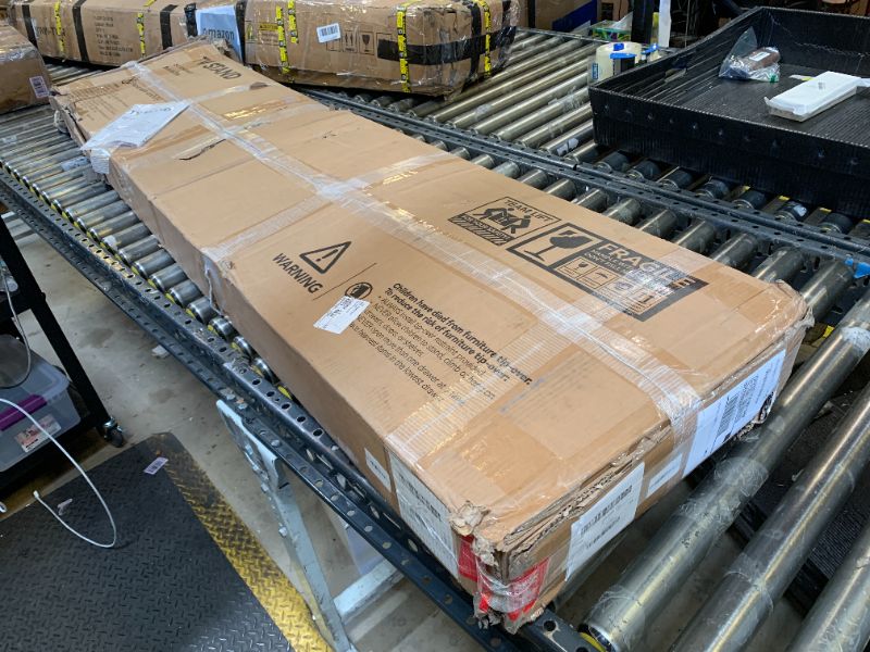 Photo 1 of Ludatido 65" Fireplace TV Stand Electric Entertainment Center for TV Up to 75", Mid Century Modern Fireplace TV Console Cabinet, Oak Curved Fluted TV Stand with 23" Fireplace for Living Room Bedroom