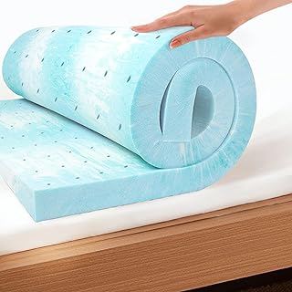 Photo 1 of Novilla Queen Size Mattress Topper, 14 inch Gel Memory Foam Mattress, Queen Mattresses for Cooling Night Sleep & Pressure Relief, CertiPUR-US Certified, White