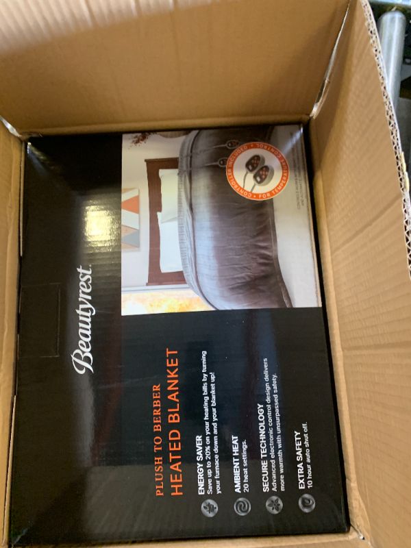 Photo 1 of Beautyrest Heated Blanket, Electric Blanket, Soft, Warm, Reversible Plush - Sherpa Heating Blanket with 20 Heat Settings, 1-10 hrs Timer Auto Shut Off, Machine Washable, King (90 inx100 in), Tan