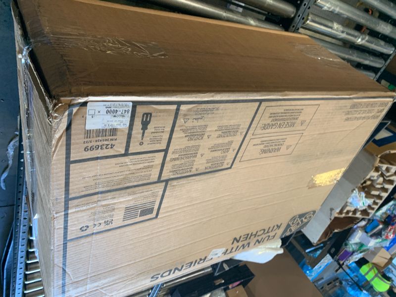 Photo 1 of Step2 Fun with Friends Kids Kitchen Playset, Indoor/Outdoor Kitchenette with Lights & Sounds, Durable Plastic, 25-Piece Toy Accessories, Toddlers 2+ Years, Gray