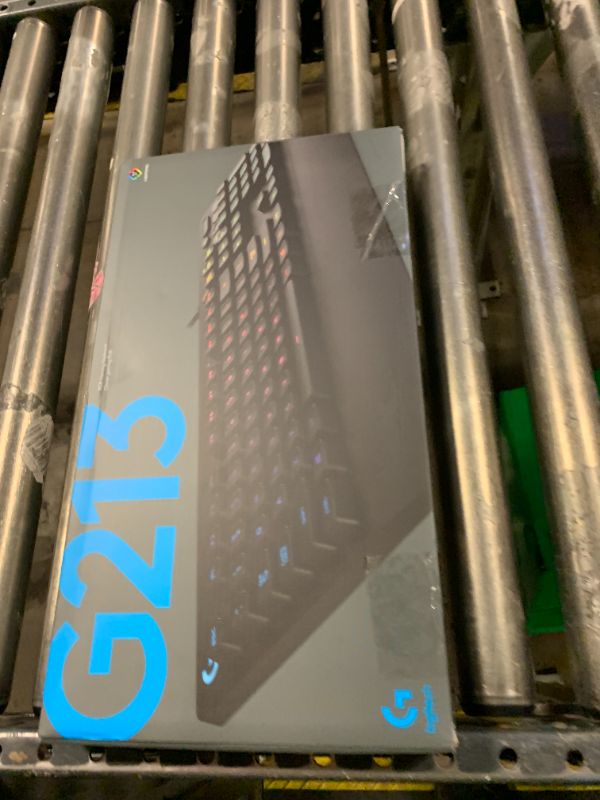 Photo 1 of Logitech G213 Prodigy Gaming Keyboard - Wired RGB Backlit Keyboard with Mech-Dome Keys, Palm Rest, Adjustable Feet, Media Controls, USB, Compatible with Windows – Black