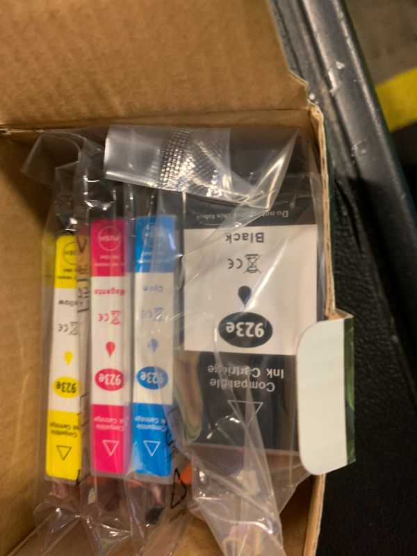 Photo 1 of 923XL 923e Ink Cartridges Combo Pack Compatible for HP 923 Ink Cartridges Work with HP Printer Officejet (Pro) Series Printer (4 Pack) Black Cyan Magenta Yellow 8125e 8130e 8139e Ink 923 High Yield