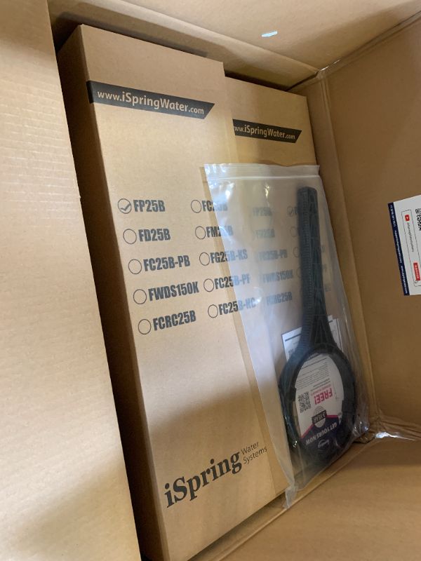 Photo 1 of iSpring Whole House Water Filter System, Ultimate PFAS, Scale, Heavy Metals Protection Removes Up to 99% PFOA & PFOS with SGS-Tested Media, 3-Stage Filtration, 20” x 4.5” Filters, Model: WGB32B-PFKDS

