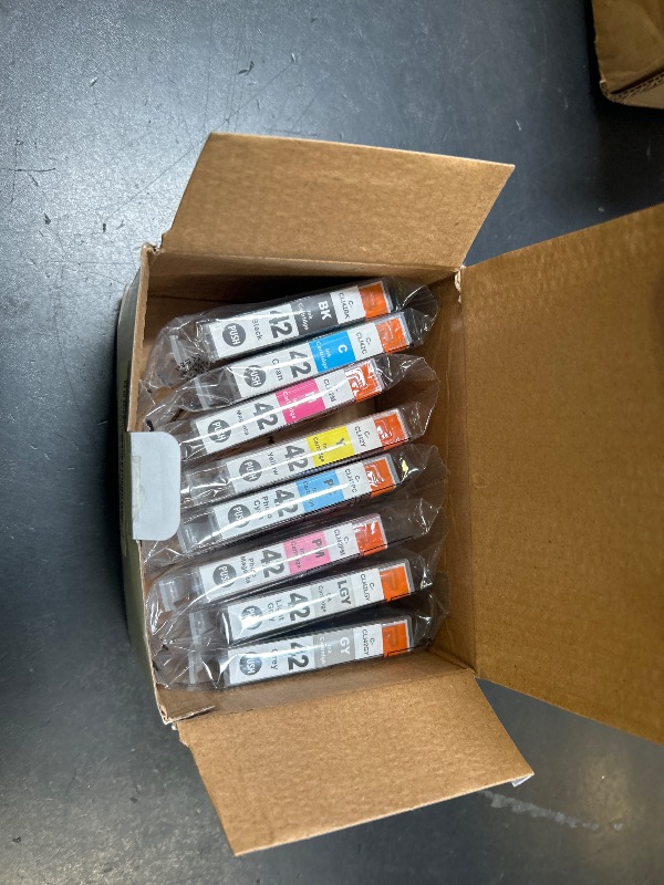 Photo 1 of CLI-42 CLI42 Ink Cartridges 8-Pack Compatible PRO 100 Ink Replacement for Canon Ink 42 CLI 42 Ink Cartridge with PRO-100 PRO-100S Printer (BK/C/M/Y/PM/PC/GY/LGY)