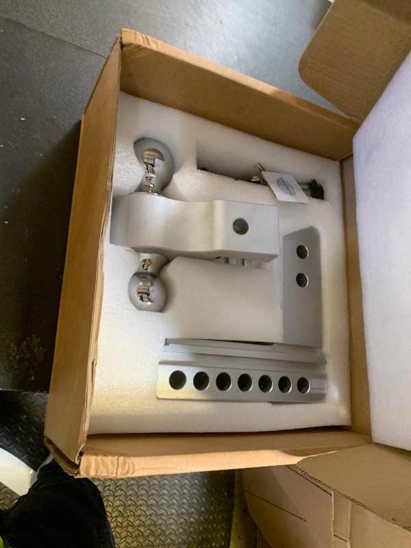 Photo 1 of Adjustable Trailer Hitch - Tlvuvmo Aluminum Drop Hitch (Fits 2.5'' Receiver), 6 Inch Drop/Rise, 18,500 LBS GTW Heavy Duty Truck Hitch, (2'' & 2-5/16'') Chrome Plated Steel Balls - Tow Hitch Ball Mount