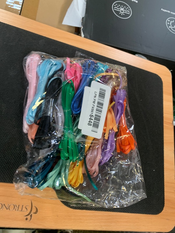 Photo 1 of 1/8 Inch Thin Ribbon for Crafts, Assorted Colorful Bulk Pack 120Yds, Double Faced Satin Set, Skinny Silk Fabric for Christmas Ornaments, Hair Bows, Sewing, Gift Wrapping