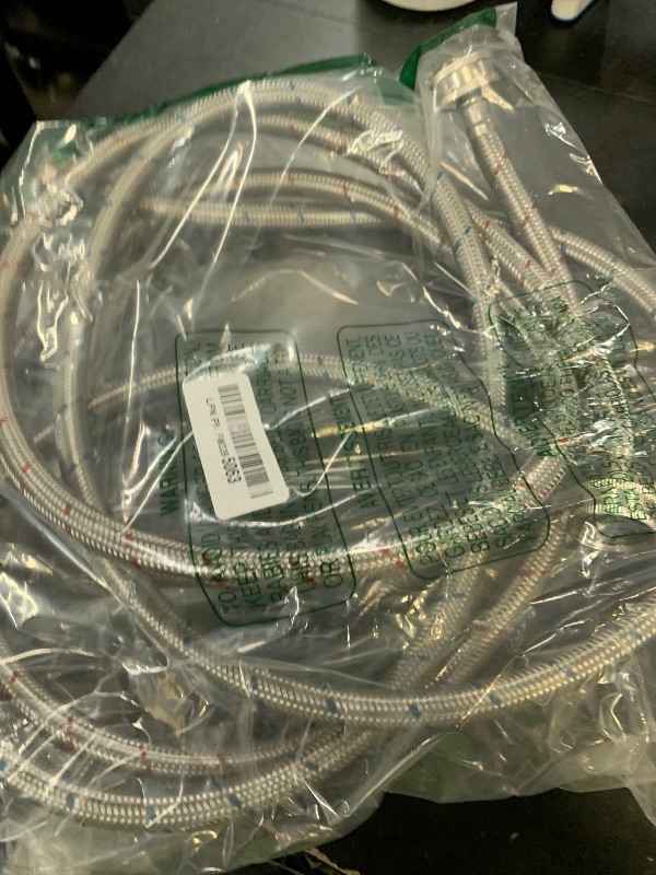 Photo 1 of Cenipar Washing Machine Hoses 6FT straight Stainless Steel Burst Proof 2 Pack - Hot and Cold Water Supply Hoses Fit for ALL Washing Machine