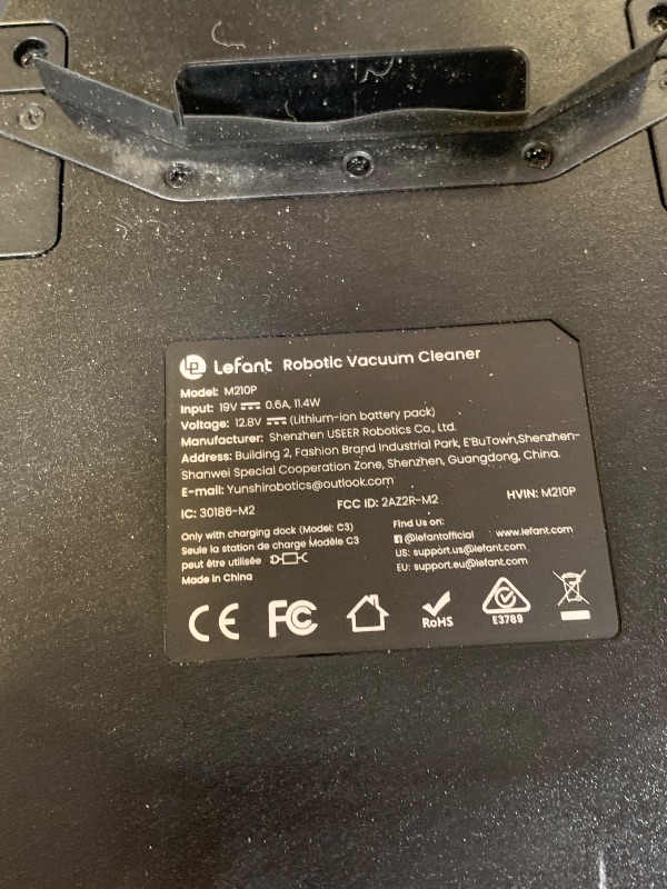 Photo 1 of Lefant Robot Vacuum Cleaner M210 Pro,Slim,Quiet,2200Pa Suction,120 Min Self-Charging Robotic Vacuums, Freemove 3.0,WiFi/APP/Alexa,6 Cleaning Modes Ideal for Hard Floors Pet Hair Low Carpet,Black