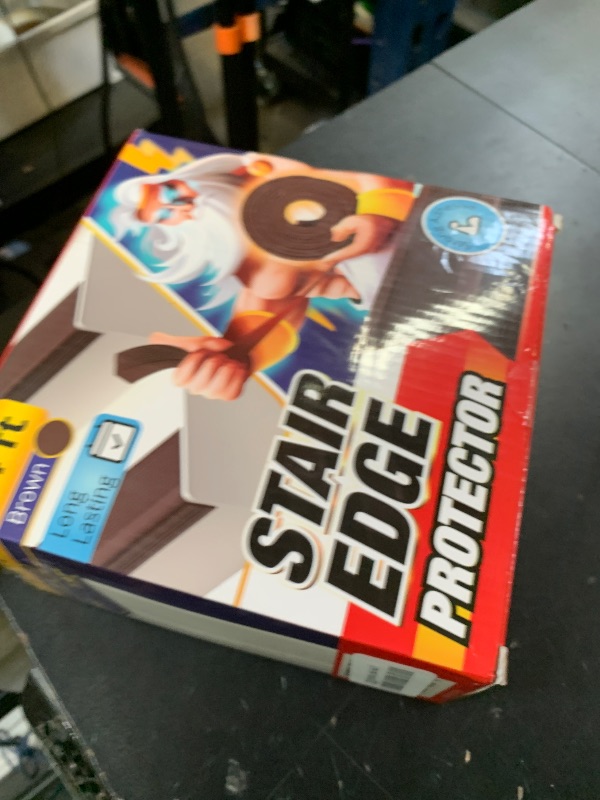 Photo 1 of Stair Edge Protector 24 Ft - Brown Rubber Edge Trim for Steps - Stair Nose Molding - Rubber Nose Trim - Fit for Indoor and Outdoor - Non Slip and Waterproof