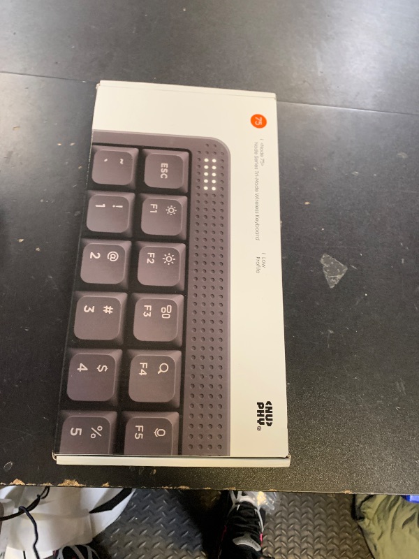 Photo 1 of nuphy Node75 Wireless Mechanical Keyboard, 75% Hot Swappable Custom Low Profile Keyboard, 84 Keys Computer Gaming Keyboards, Supports Touch Gestures, PBT Keycaps, RGB Backlit, Bluetooth/2.4GHz/USB-C