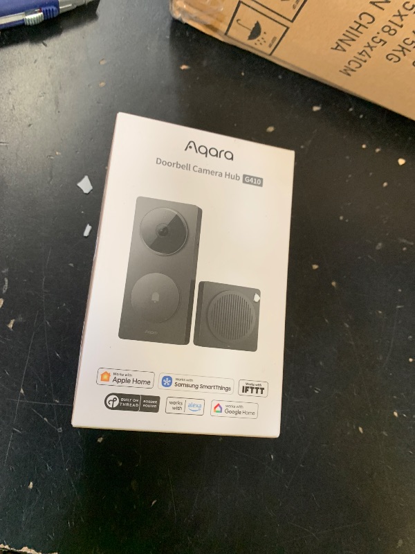 Photo 1 of Aqara Smart Doorbell Camera G410 with Chime, 2K, HomeKit Secure Video, 2-Way Audio, Built-in Matter Hub, Wireless/Wired, Supports Apple Home, Alexa, Google, Home Assistant, 2.4G/5GHz Wi-Fi, Black