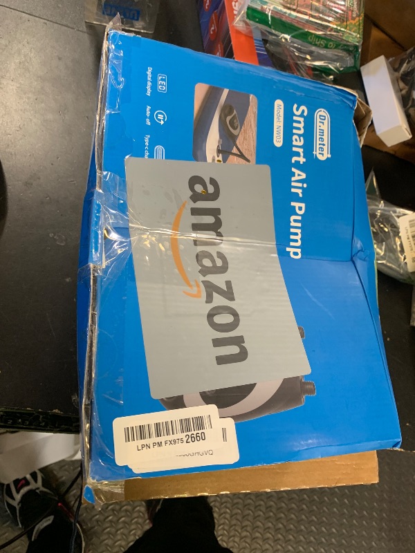 Photo 1 of Dr.meter Paddle Board Pump, Rechargeable 20PSI High Pressure Dual Powered Portable Electric SUP Air Pump with LED Light Auto-Off Inflate Deflate, for Stand Up Paddle Boards Inflatable Kayaks Boats