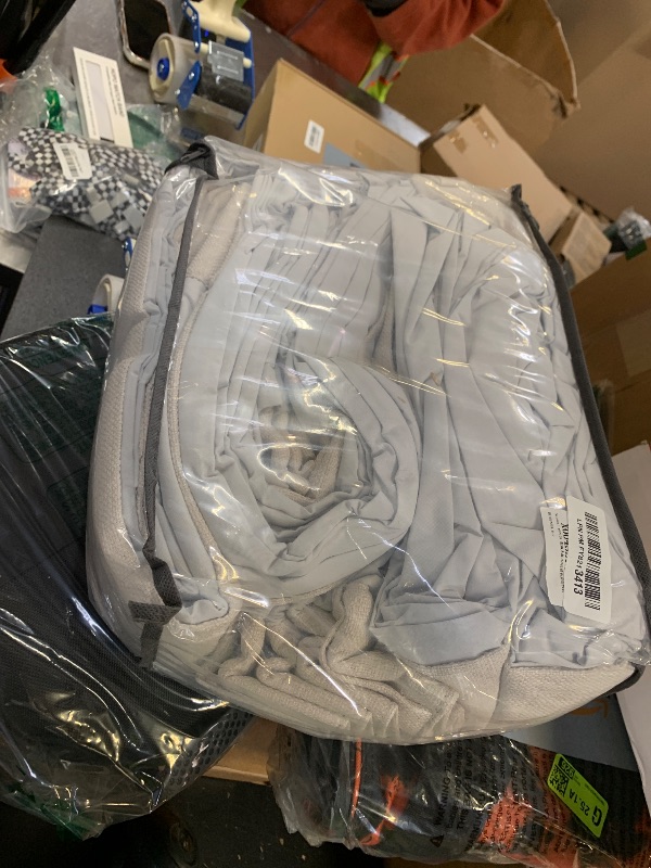 Photo 1 of Cream White Linen Blackout Pleated Curtains 108 Inches Long 2 Panels Set Pinch Pleate 100% Black Out Double Layer Natural Burlap Thermal Insulated Drapes for Bedroom Living Windows 108 Inch Length