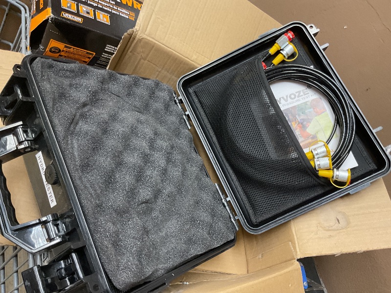 Photo 1 of GRYVOZE Hydraulic Pressure Test Kit with 5 Gauges(Max 10000 PSI), 13 Test Couplings 14 Tee Connectors 5 Test Hoses, Hydraulic Gauge Tester Set for Excavator, Construction, Machinery, and Mine