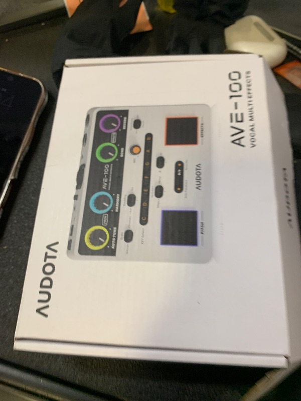 Photo 1 of AUDOTA AVE-100 Multi-Effect Vocal Processor - Triple Intelligent Loop Cancellation, OTG Audio Interface for Singers, Podcasters, Live Streaming & Home Studio