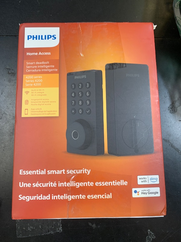 Photo 1 of Philips Wi-Fi Door Lock, WiFi Smart Lock Keyless Entry Deadbolt for Front Door, Compatible with Alexa & Google Assistant, Remote Control, Built-in WiFi, APP Fingerprint Passcode Unlock, Auto Locking