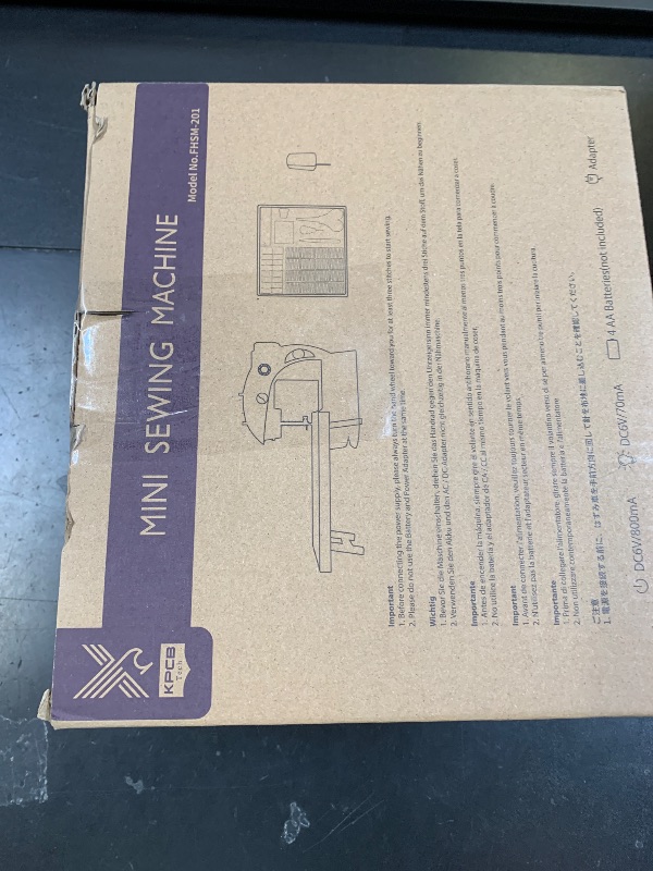 Photo 1 of KPCB Tech Sewing Machine for Beginners [Full Set] with Finger Guard and Fabric Bundles - Mini Sewing Machine with Sewing Kits, Foot Pedal, US Adapter and Extension Table