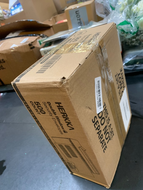 Photo 1 of #9 Double Window Security Envelopes, HERKKA No.9 Double Window Business Envelopes Designed for Quickbooks Invoices and Business Statements - Number 9 Size 3 7/8 Inch X 8 7/8 Inch - 24 LB - 500 Pack