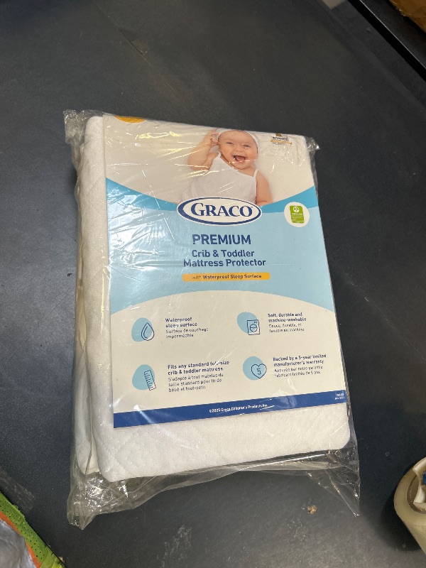 Photo 1 of Graco Premium Crib Mattress & Protector Value Bundle (2-Pack) – Includes GREENGUARD Gold Certified Crib & Toddler Mattress, GREENGUARD Gold Certified Waterproof Protector