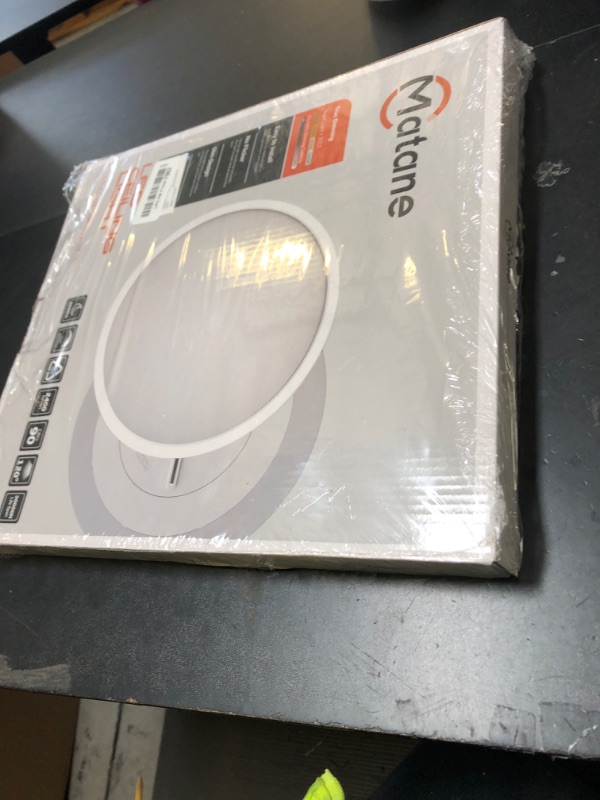 Photo 1 of Matane 12in Dimmable Flush Mount Ceiling Light Fixture with Night Light, 2400LM 3000K/4000K/5000K Selectable, LED Ceiling Lights for Bedroom, Dining Room, Kitchen White