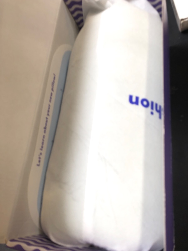 Photo 1 of C CUSHION LAB Deep Sleep Pillow, Patented Ergonomic Contour Design for Side & Back Sleepers, Orthopedic Cervical Shape Gently Cradles Head & Provides Neck Support & Shoulder Pain Relief - Calm Grey