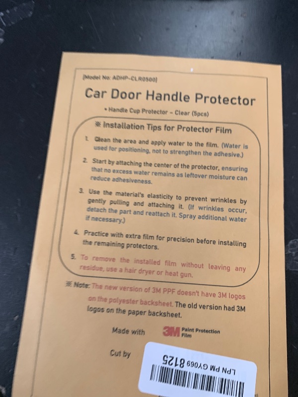 Photo 1 of [3M]-5pcs Customized Car Door Handle Cup Protector Made with 3M Paint Protection Film, Sticker/Guard, Clear(Transparent), Anti Scratch, Universal Fit for Most Cars (Clear/5pcs)