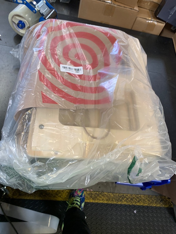 Photo 1 of Woodure 4-in-1 Toddler Kitchen Step Stool, Foldable Learning Standing Tower with Blackboard, Wooden Kitchen Stool Helper for Kids, 1-3 Year Old Boy Girl Gifts