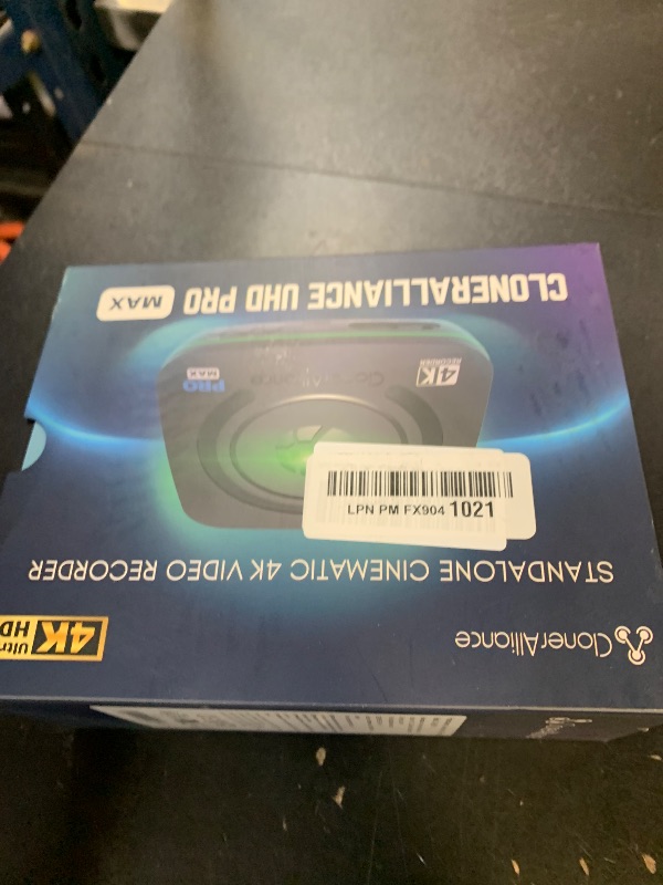 Photo 1 of ClonerAlliance UHD Pro Max, Cinematic-FPS 4K@24fps (Max 30) Video Recorder with H.265/H.264 Codec, 4K@60fps Passthrough HDMI Capture DVR with Pause/Resume Recording.