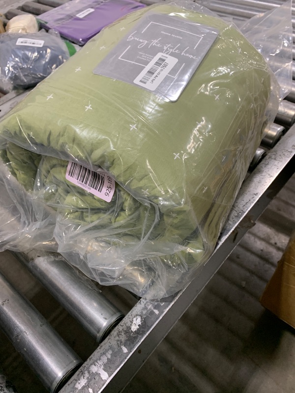 Photo 1 of Green California Cal King Size Quilt Bedding Sets with Pillow Shams, Dark Sage Olive Oversized Lightweight Bedspread Coverlet, Quilted Blanket Thin Comforter Bed Cover, 3 Pieces, 118x106 inches