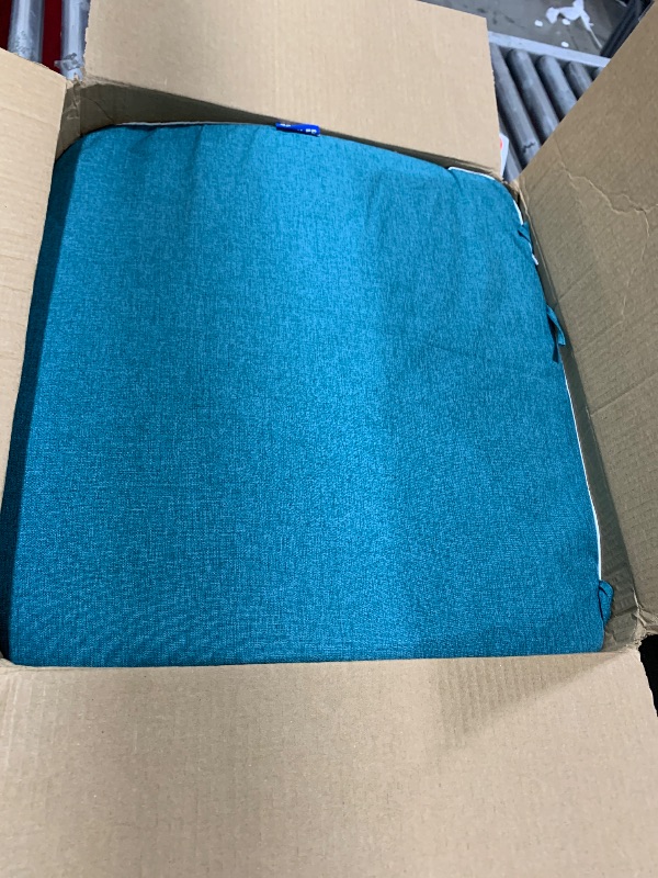 Photo 1 of MIULEE 19 x 19 x 3 Inch Outdoor Chair Cushions,Waterproof Seat Cushions for Patio Furniture Garden with Ties Patio Chair Cushions Set of 2,Turquoise