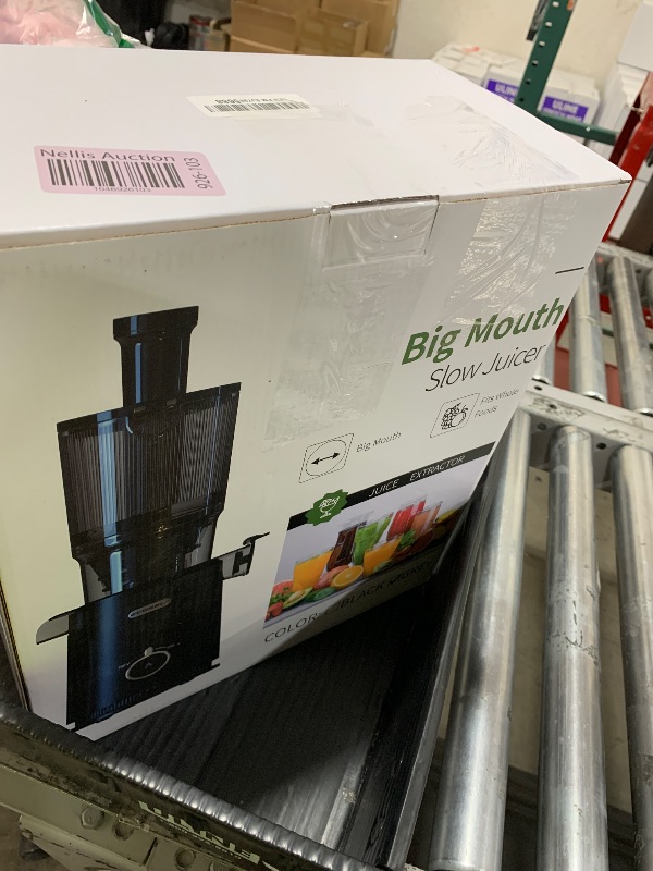 Photo 1 of Cold Press Juicer, ECOSELF Juicer Machines with Large Feed Chute Fit Whole Fruits & Vegetables, Self Feeding for Juice Extractor Machine, Easy to Clean and Assemble, High Juice Yield